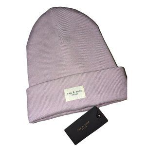 Rag & Bone Lilac Addison Merino Wool Beanie Hat NWT